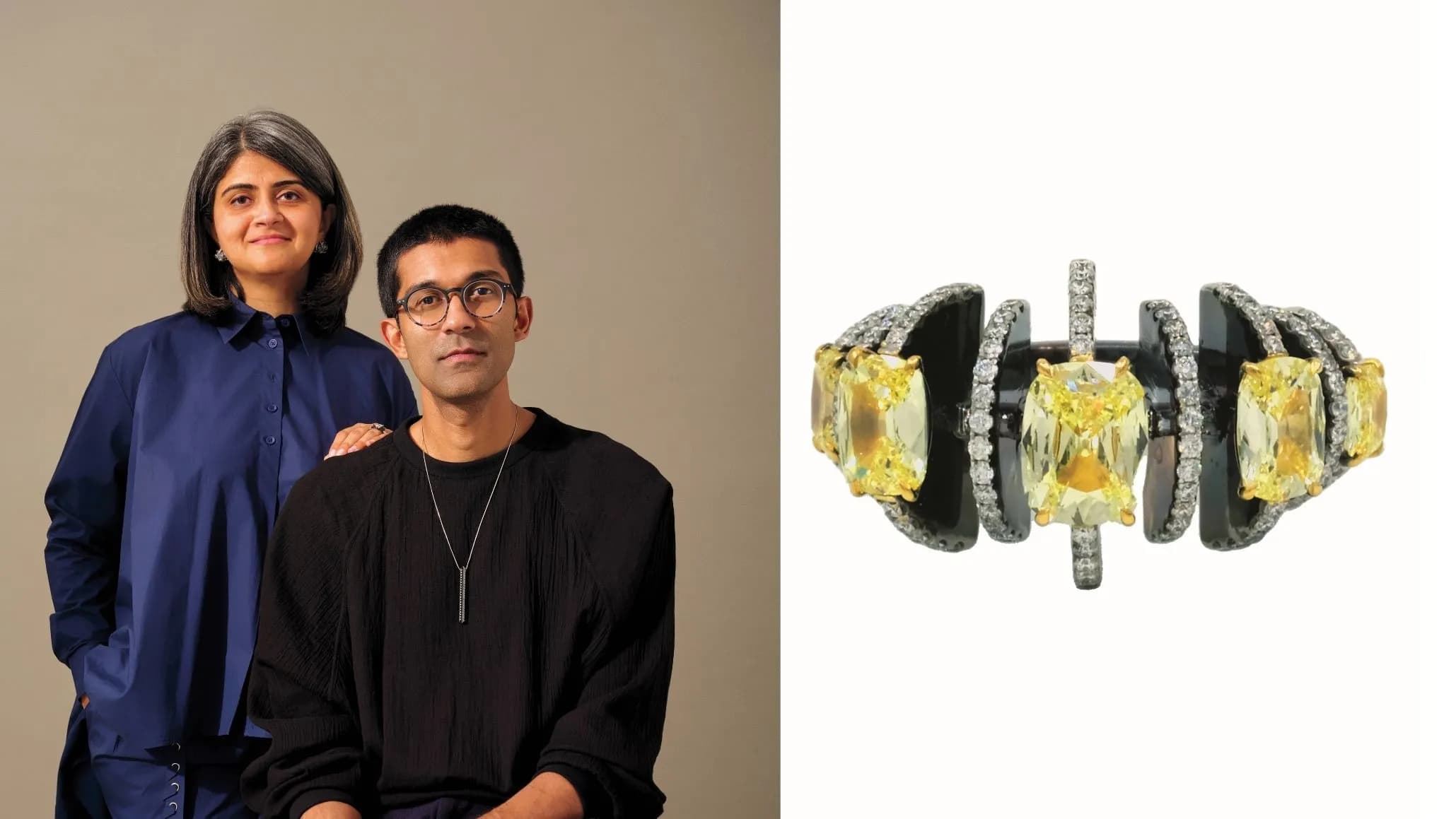 Roshni and Rahul Jhaveri ; Studio Renn Godna ring